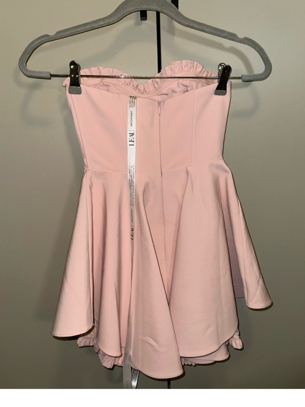 LEAU Genoa Corset Pink Flare Mini Dress Size XS - Picture 6 of 8